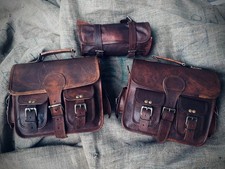 Vintage cuir moto sacoches - vintage,