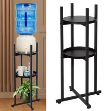 Support de distributeur d'eau avec 2 étagères rondes pour bouteilles d'eau