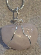 Rose Quartz Pendant On A