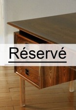 Arne VODDER (1902-1971) Bureau double face en Palissandre de Rio 1960 Danemark