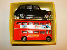RARE COFFRET AUSTIN FX4 TAXI + BUS LONDON par SEEROL Made in England au 1/43