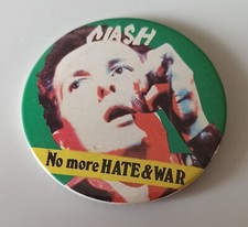 Original vintage The Clash badge from 1980s. Punk Rock. 55 mm