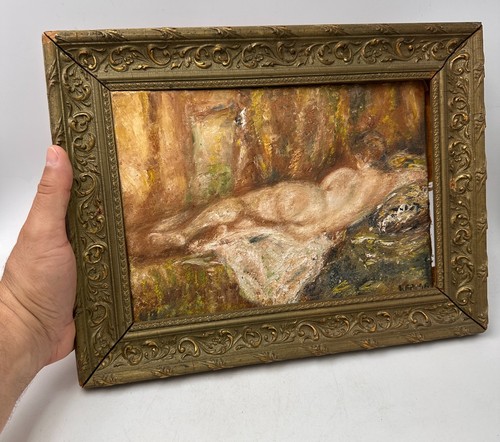 Tableau huile sur - , nu