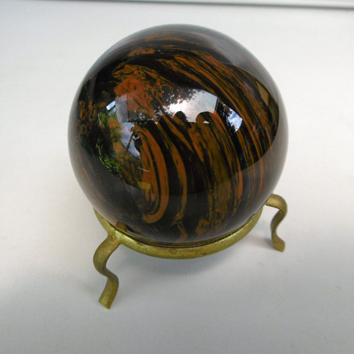 Boule pierre bois fossile - boule,