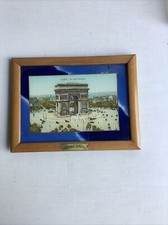 Ancien Cadre Souvenir De Paris Fixe Sous Verre