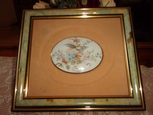 Cadre oiseaux porcelaine de - cadre, en