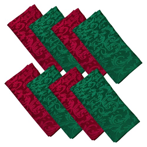 Noël damas napkins table - 8x,