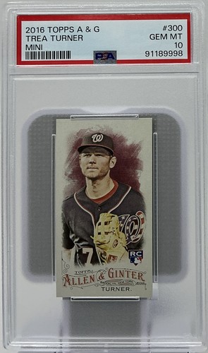 Trea turner rookie - psa, 10-