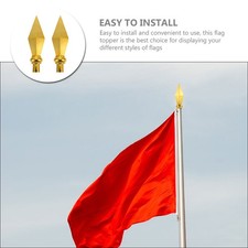  2 Pcs Mat Drapeau Exterieur Support Pour Mât De Poteau Extérieur