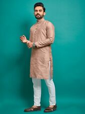 Hommes Kurta Ensemble Pakistanais Pyjama Indien Costumes Sherwani Mariage Fête
