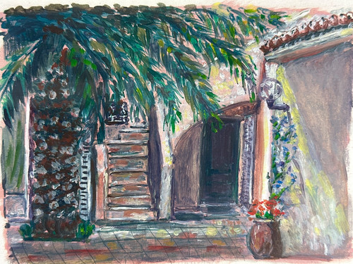 Tableau ancien paysage - , vue