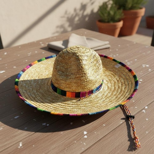 Chapeau mexicain tressé - chapeau,