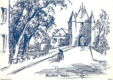 89 - Villeneuve sur Yonne - La Porte de Joigny par Berthold Mahn - Art Dessin -