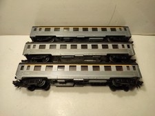 LOT JOUEF HO 3 WAGON INOX IERE CLASSE EQUIPE ET VITRE BEL ETAT