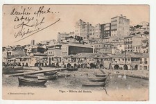ESPAGNE - SPAIN  - Old Postcard - VIGO Ribera del Berbes - Timbre enlevé