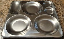 Plateau Self-service Inox alimentaire 40 cm x 41 cm