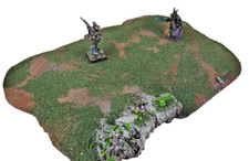 Colline : Décor wargame peint & floqué (9ème Age, Warhammer ,old world, AOS...