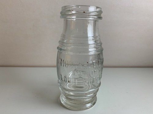 Ancien pot verre - en, moutarde