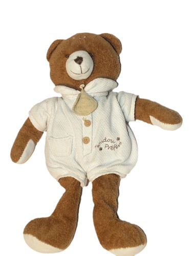 Peluche doudou ours marron