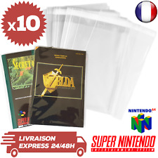 10 Protections Sachet Pochette Refermable Notice Jeux Super Nintendo SNES