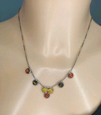 Ancien collier cabochons ambre - cabochons,
