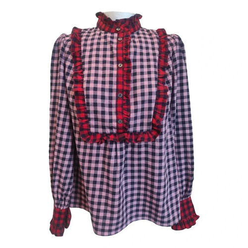 Chemisier volants col haut - col,