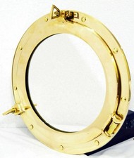 Miroir de bateau en laiton
