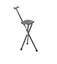 Canne Siège Pliante Légère Canne Chaise de Marche avec Assise Pliable Alumini...