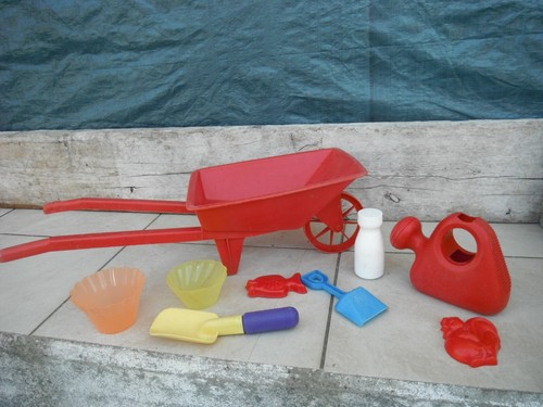 Brouette enfant rouge - enfant, +