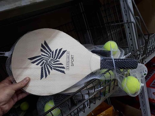 Raquettes bois plage tennis - bois,