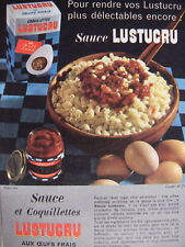 PUBLICITÉ 1960 LUSTUCRU SAUCE