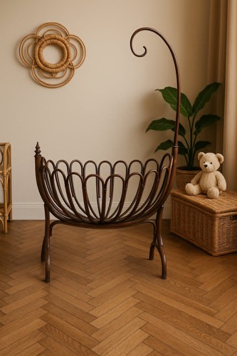Berceau ancien rotin - en,