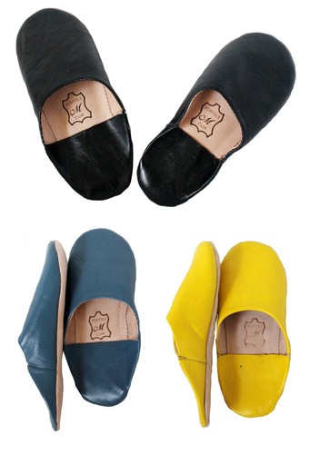 Babouches cuir marocain en - en,
