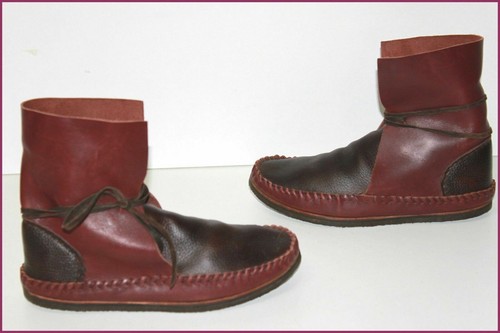 Bottines revers cuir - à,