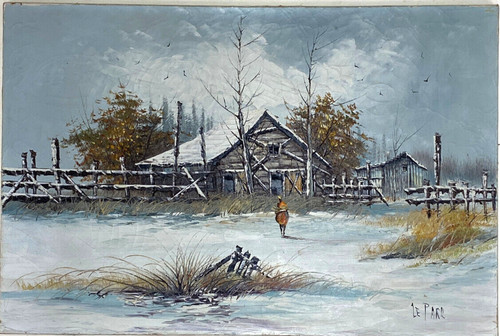 Grand tableau ancien hst - ancien,