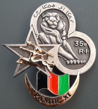 Insigne Badge numéroté 35° RI OPEX PAMIR AFGHANISTAN Régiment Infanterie et DLB