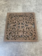 Ancien Dessous De Plat Metal Fonte ? Carte Decor Floral Retro Deco Table