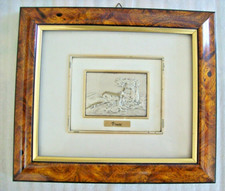 CADRE TABLEAU MINIATURE ARGENT Signé HANKY Thème Campagne