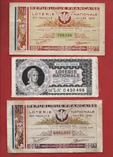 FRANCE LOT BILLETS LOTERIE
