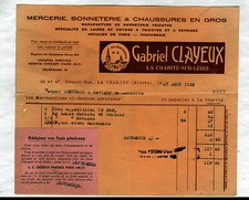 LA CHARITE-sur-LOIRE (58) USINE de BONNETERIE MERCERIE "Gabriel CLAYEUX" en 1935