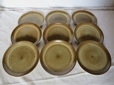   9  ASSIETTES DESSERT GRES FAIENCE DE LONGCHAMPS PARTIE DE SERVICE EN VENTE.