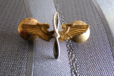 INSIGNE MILITAIRE ORIGINAL EPINGLE DE COL STERLING CADET  US AIR FORCE WWII