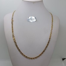 Collier Unisexe À Maille Pleine En Or Jaune Et Blanc 18KT 31,4 GR (8191) 60cm