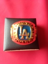 Bague Chevalière Baseball US LOS ANGELES DODGERS 1890-1990  Plaqué Or Taille 55
