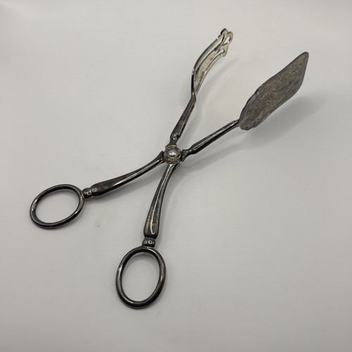 Silver plated scissors salad - plated,