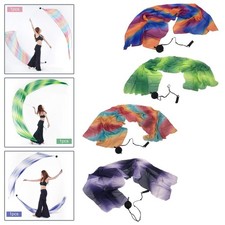 Flowy Polyester Veil Poi Throw Balls Scarf Streamer Costume de danse du