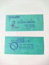 LOT 2 ANCIENS TICKETS DE