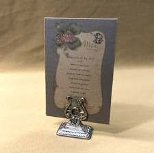 porte menu en métal argenté