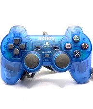 ✅Manette Ps1 Officielle Dualshock Bleu Transparent Controller Pad Playstation 1