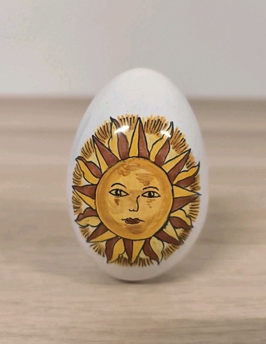 Rare œuf porcelaine décor - Œuf,